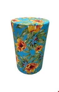 Cilindro Ripado Fino Chita Azul MDF M 57cmA 30cmD 