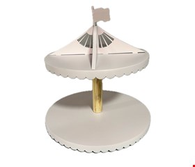 Suporte Duplo Circo Rosa Candy MDF 24cmD 26cmA