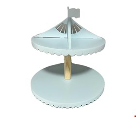 Suporte Duplo Circo Azul Candy MDF 24cmD 26cmA