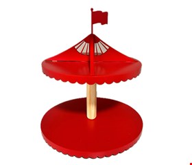 Suporte Duplo Circo Vermelho MDF 24cmD 26cmA