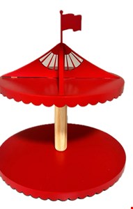 Suporte Duplo Circo Vermelho MDF 24cmD 26cmA