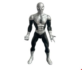 Temático Herói - Homem Aranha Boneco Prata 25cmA