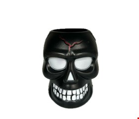 Temático Halloween - Balde Caveira Preta 16cmA
