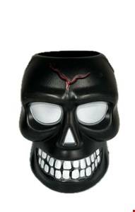 Temático Halloween - Balde Caveira Preta 16cmA
