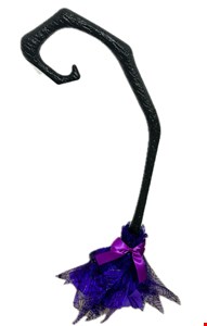 Temático Halloween - Vassoura de Bruxa Roxo 70cmA