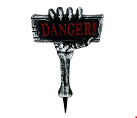 Temático Halloween - Placa Danger 53cmA 28cmC