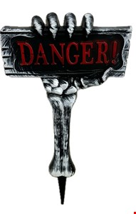 Temático Halloween - Placa Danger 53cmA 28cmC