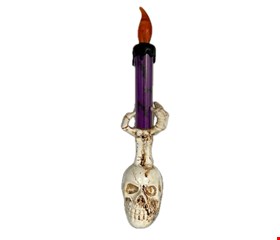 Temático Halloween - Vela Roxa Luminosa Caveira 21cmA