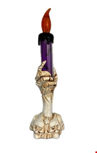 Temático Halloween - Vela Roxa Luminosa Caveiras 21cmA