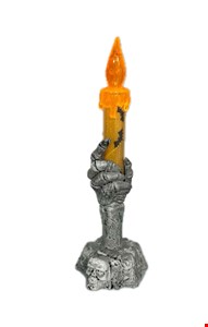 Temático Halloween - Vela Laranja e Cinza Luminosa 15cmA 
