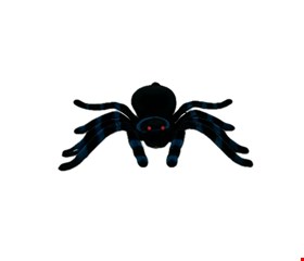 Temático Halloween - Aranha em Veludo Preta e Azul 15cmC 20cmL