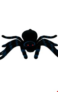 Temático Halloween - Aranha em Veludo Preta e Azul 15cmC 20cmL