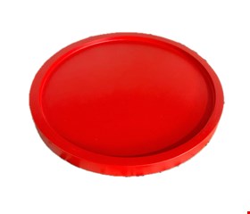 Bandeja Redonda MDF Vermelho 18cmD 