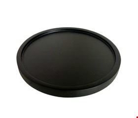 Bandeja Redonda MDF Preta 18cmD 
