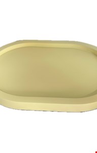 Bandeja Oval MDF Amarelo Candy Claro 19cmL 
