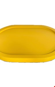 Bandeja Oval MDF Amarelo 19cmL - (25398)