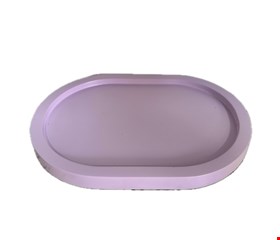 Bandeja Oval MDF Lilás Candy 19cmL