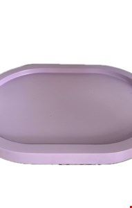 Bandeja Oval MDF Lilás Candy 19cmL