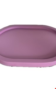 Bandeja Oval MDF Lilás 19cmL