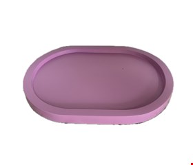Bandeja Oval MDF Lilás 19cmL