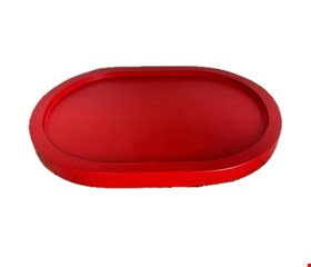 Bandeja Oval MDF Vermelho 19cmL