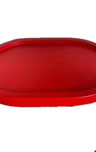 Bandeja Oval MDF Vermelho 19cmL