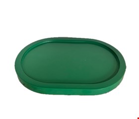 Bandeja Oval MDF Verde 19cmL