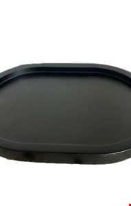 Bandeja Oval MDF Preta 19cmL