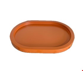 Bandeja Oval MDF Terracota 19cmL