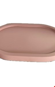 Bandeja Oval MDF Rosa Chá 19cmL