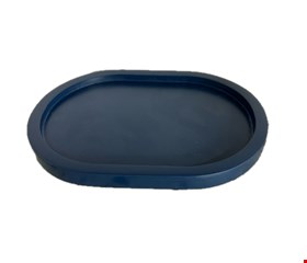Bandeja Oval MDF Azul Marinho 19cmL