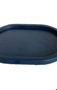 Bandeja Oval MDF Azul Marinho 19cmL