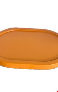Bandeja Oval MDF Laranja 19cml