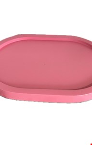 Bandeja Oval MDF Rosa 19cml