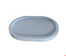 Bandeja Oval MDF Azul Claro 19cml
