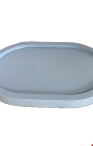 Bandeja Oval MDF Azul Claro 19cml