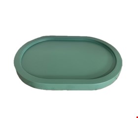 Bandeja Oval MDF Verde Sálvia 19cml