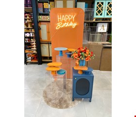 Decoração Adulto - Azul & Laranja I