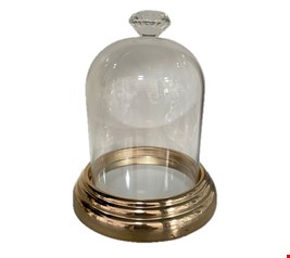Cúpula Diamante Espelhada Dourada 20cmA 16cmD