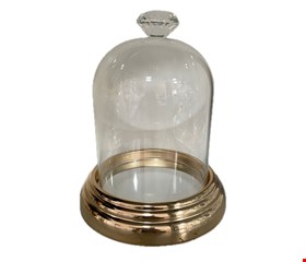 Cúpula Diamante Espelhada Dourada 20cmA 16cmD