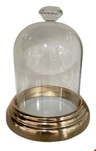 Cúpula Diamante Espelhada Dourada 20cmA 16cmD