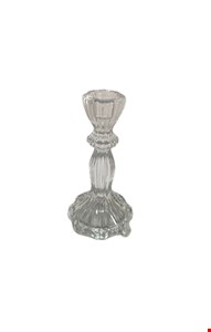 Castiçal Vidro Flor P 16cmA 8cmD