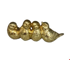 Quarteto de Passarinhos Dourado 25cmC