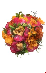Arranjo Permanente Cravo Rosa Pink e Astromélia Laranja G