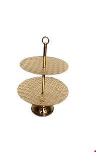 Suporte Duplo Dourado Detalhe Cubos 48cmA 29cmD 25cmD