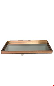 Bandeja Espelhada Retangular Rosê Gold 45cmL