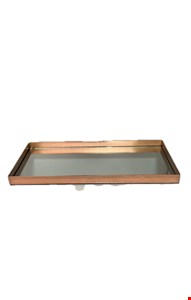 Bandeja Espelhada Retangular Rosê Gold 40cmL