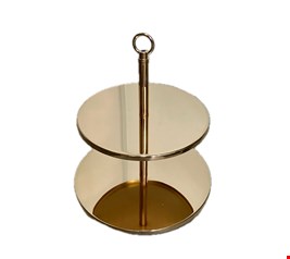 Suporte Duplo Metal Dourado 35cmA 30cmD 