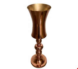 Vaso Taça Metal Rosê Gold 62cmA