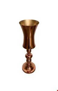 Vaso Taça Metal Rosê Gold 62cmA